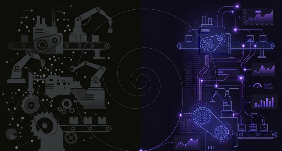 Transformação da manufatura tradicional para fábrica inteligente com IA